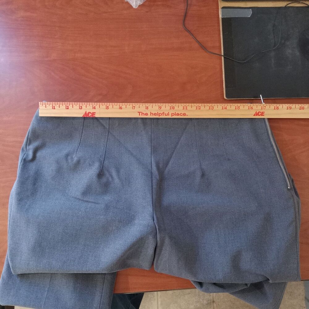 Amanda & Chelsea dress pants women's size 12 gray slit at hem side zip closure - Picture 6 of 14
